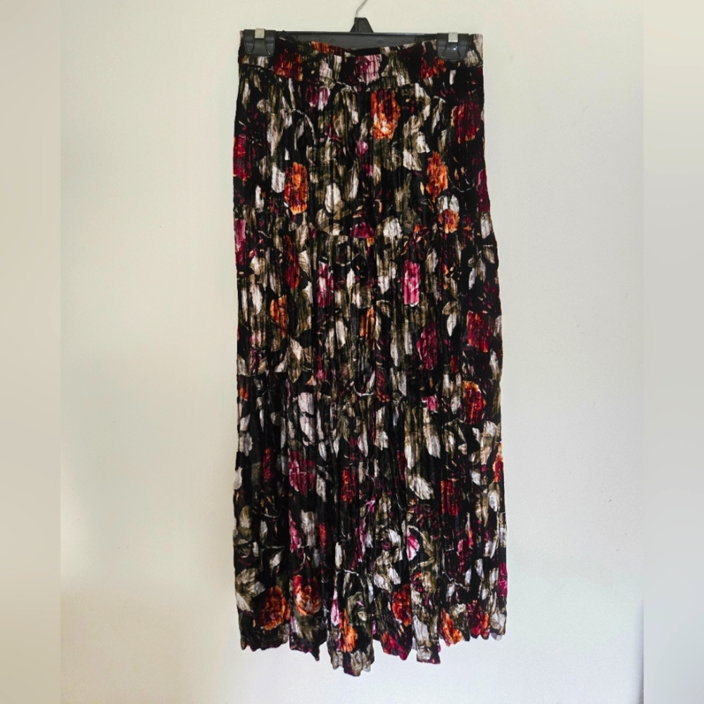 Vintage Crushed Velvet Maxi Skirt